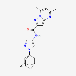 N-[1-(1-adamantyl)-1H-pyrazol-4-yl]-5,7-dimethylpyrazolo[1,5-a]pyrimidine-2-carboxamide