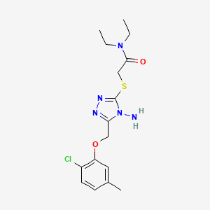 2-[[4-amino-5-[(2-chloro-5-methylphenoxy)methyl]-1,2,4-triazol-3-yl]sulfanyl]-N,N-diethylacetamide