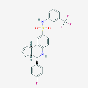 molecular formula C25H20F4N2O2S B421953 4-(4-fluorophenyl)-N-[3-(trifluoromethyl)phenyl]-3a,4,5,9b-tetrahydro-3H-cyclopenta[c]quinoline-8-sulfonamide 
