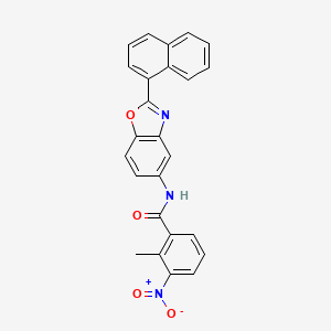 molecular formula C25H17N3O4 B4219537 2-methyl-N-[2-(1-naphthyl)-1,3-benzoxazol-5-yl]-3-nitrobenzamide 