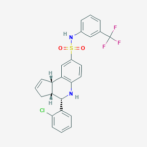 molecular formula C25H20ClF3N2O2S B421954 4-(2-chlorophenyl)-N-[3-(trifluoromethyl)phenyl]-3a,4,5,9b-tetrahydro-3H-cyclopenta[c]quinoline-8-sulfonamide 