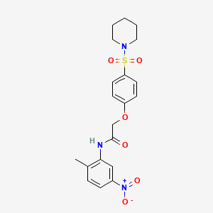 N-(2-methyl-5-nitrophenyl)-2-[4-(1-piperidinylsulfonyl)phenoxy]acetamide