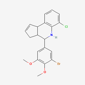 4-(3-bromo-4,5-dimethoxyphenyl)-6-chloro-3a,4,5,9b-tetrahydro-3H-cyclopenta[c]quinoline