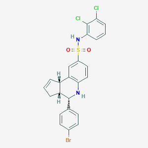 molecular formula C24H19BrCl2N2O2S B421956 (3aR,4S,9bS)-4-(4-bromophenyl)-N-(2,3-dichlorophenyl)-3a,4,5,9b-tetrahydro-3H-cyclopenta[c]quinoline-8-sulfonamide 
