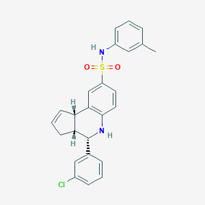 molecular formula C25H23ClN2O2S B421957 4-(3-chlorophenyl)-N-(3-methylphenyl)-3a,4,5,9b-tetrahydro-3H-cyclopenta[c]quinoline-8-sulfonamide 