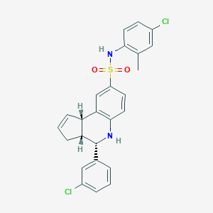 molecular formula C25H22Cl2N2O2S B421958 N-(4-chloro-2-methylphenyl)-4-(3-chlorophenyl)-3a,4,5,9b-tetrahydro-3H-cyclopenta[c]quinoline-8-sulfonamide 