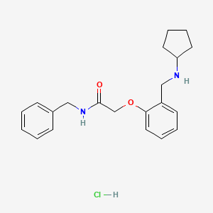 N-benzyl-2-[2-[(cyclopentylamino)methyl]phenoxy]acetamide;hydrochloride