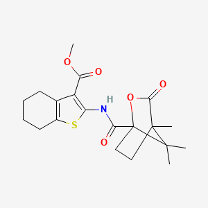 methyl 2-{[(4,7,7-trimethyl-3-oxo-2-oxabicyclo[2.2.1]hept-1-yl)carbonyl]amino}-4,5,6,7-tetrahydro-1-benzothiophene-3-carboxylate