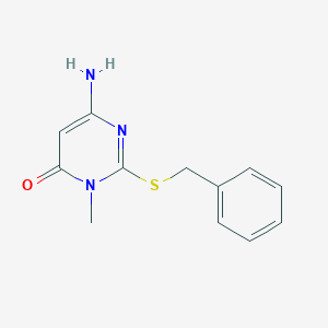 molecular formula C12H13N3OS B4219590 6-Amino-2-benzylsulfanyl-3-methylpyrimidin-4-one 