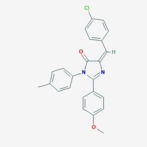 molecular formula C24H19ClN2O2 B421960 5-(4-chlorobenzylidene)-2-(4-methoxyphenyl)-3-(4-methylphenyl)-3,5-dihydro-4H-imidazol-4-one 