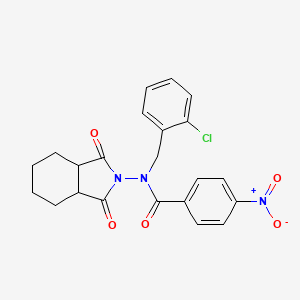 N-(2-chlorobenzyl)-N-(1,3-dioxooctahydro-2H-isoindol-2-yl)-4-nitrobenzamide