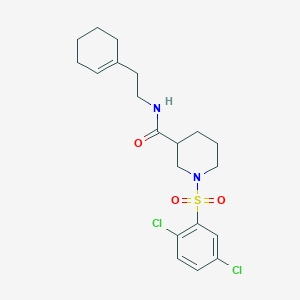 N-[2-(cyclohexen-1-yl)ethyl]-1-(2,5-dichlorophenyl)sulfonylpiperidine-3-carboxamide