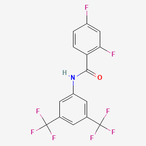 molecular formula C15H7F8NO B4219629 N-[3,5-bis(trifluoromethyl)phenyl]-2,4-difluorobenzamide 