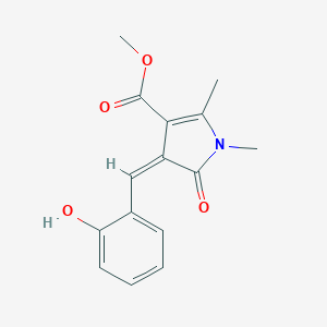 molecular formula C15H15NO4 B421963 methyl 4-(2-hydroxybenzylidene)-1,2-dimethyl-5-oxo-4,5-dihydro-1H-pyrrole-3-carboxylate 