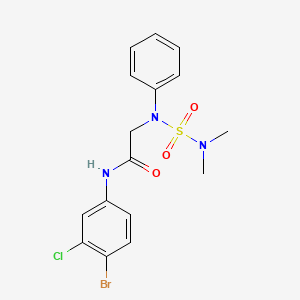 N-(4-BROMO-3-CHLOROPHENYL)-2-[(DIMETHYLSULFAMOYL)(PHENYL)AMINO]ACETAMIDE