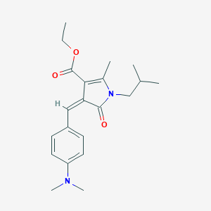Ethyl (4Z)-4-[[4-(dimethylamino)phenyl]methylidene]-2-methyl-1-(2-methylpropyl)-5-oxopyrrole-3-carboxylate