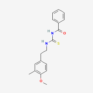 molecular formula C18H20N2O2S B4219664 N-({[2-(4-methoxy-3-methylphenyl)ethyl]amino}carbonothioyl)benzamide 