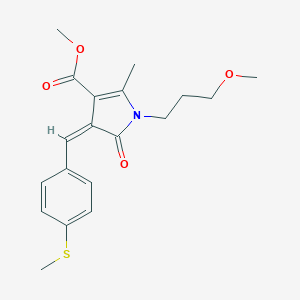 molecular formula C19H23NO4S B421967 methyl 1-(3-methoxypropyl)-2-methyl-4-[4-(methylsulfanyl)benzylidene]-5-oxo-4,5-dihydro-1H-pyrrole-3-carboxylate 