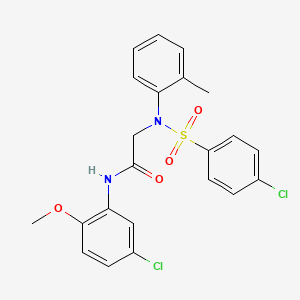 N~1~-(5-chloro-2-methoxyphenyl)-N~2~-[(4-chlorophenyl)sulfonyl]-N~2~-(2-methylphenyl)glycinamide