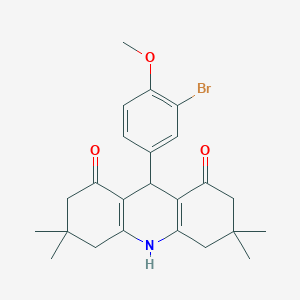 molecular formula C24H28BrNO3 B421971 9-(3-bromo-4-methoxyphenyl)-3,3,6,6-tetramethyl-3,4,6,7,9,10-hexahydro-1,8(2H,5H)-acridinedione 
