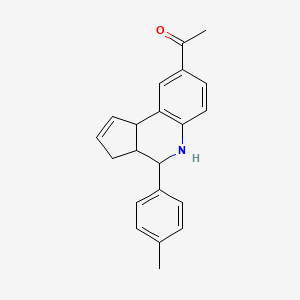 molecular formula C21H21NO B4219719 1-[4-(4-methylphenyl)-3a,4,5,9b-tetrahydro-3H-cyclopenta[c]quinolin-8-yl]ethanone 