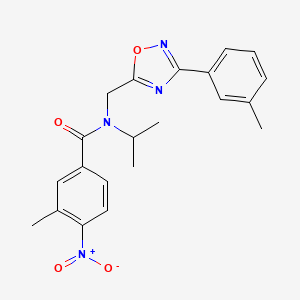 3-methyl-N-{[3-(3-methylphenyl)-1,2,4-oxadiazol-5-yl]methyl}-4-nitro-N-(propan-2-yl)benzamide