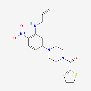 molecular formula C18H20N4O3S B4219734 N-allyl-2-nitro-5-[4-(2-thienylcarbonyl)-1-piperazinyl]aniline 