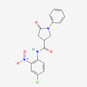 N-(4-chloro-2-nitrophenyl)-5-oxo-1-phenylpyrrolidine-3-carboxamide