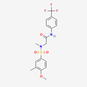 N~2~-[(4-methoxy-3-methylphenyl)sulfonyl]-N~2~-methyl-N-[4-(trifluoromethyl)phenyl]glycinamide