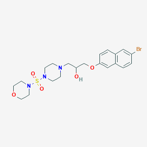 1-[(6-Bromonaphthalen-2-yl)oxy]-3-[4-(morpholine-4-sulfonyl)piperazin-1-yl]propan-2-ol