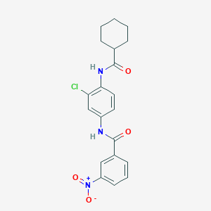 molecular formula C20H20ClN3O4 B4219769 N-[3-chloro-4-(cyclohexanecarbonylamino)phenyl]-3-nitrobenzamide 