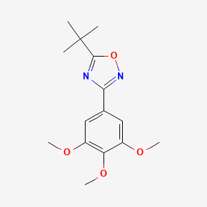 molecular formula C15H20N2O4 B4219790 5-tert-butyl-3-(3,4,5-trimethoxyphenyl)-1,2,4-oxadiazole 