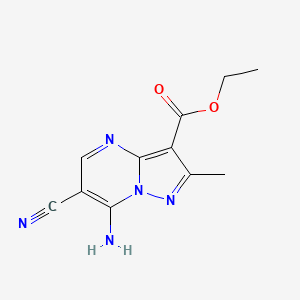 molecular formula C11H11N5O2 B4219808 ethyl 7-amino-6-cyano-2-methylpyrazolo[1,5-a]pyrimidine-3-carboxylate 