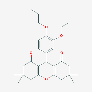 molecular formula C28H36O5 B421981 9-(3-ethoxy-4-propoxyphenyl)-3,3,6,6-tetramethyl-3,4,5,6,7,9-hexahydro-1H-xanthene-1,8(2H)-dione 