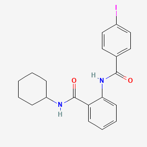 molecular formula C20H21IN2O2 B4219816 N-cyclohexyl-2-[(4-iodobenzoyl)amino]benzamide 