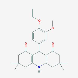 molecular formula C26H33NO4 B421983 9-(4-ethoxy-3-methoxyphenyl)-3,3,6,6-tetramethyl-3,4,6,7,9,10-hexahydro-1,8(2H,5H)-acridinedione 