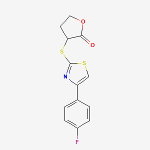 3-[[4-(4-Fluorophenyl)-1,3-thiazol-2-yl]sulfanyl]oxolan-2-one