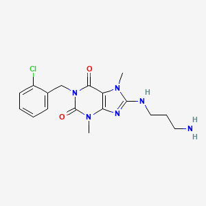 molecular formula C17H21ClN6O2 B4219844 8-[(3-aminopropyl)amino]-1-(2-chlorobenzyl)-3,7-dimethyl-3,7-dihydro-1H-purine-2,6-dione 