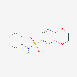 molecular formula C14H19NO4S B421987 N-cyclohexyl-2,3-dihydro-1,4-benzodioxine-6-sulfonamide 