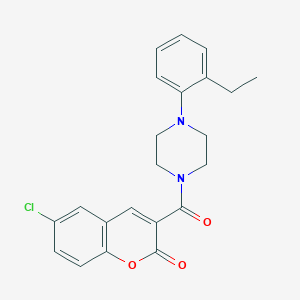 molecular formula C22H21ClN2O3 B4219885 6-chloro-3-{[4-(2-ethylphenyl)-1-piperazinyl]carbonyl}-2H-chromen-2-one CAS No. 835888-69-2