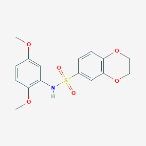 molecular formula C16H17NO6S B421989 N-(2,5-dimethoxyphenyl)-2,3-dihydro-1,4-benzodioxine-6-sulfonamide 
