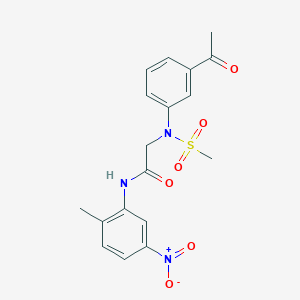 2-(3-acetyl-N-methylsulfonylanilino)-N-(2-methyl-5-nitrophenyl)acetamide