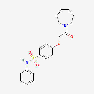 molecular formula C20H24N2O4S B4219926 4-[2-(azepan-1-yl)-2-oxoethoxy]-N-phenylbenzenesulfonamide 