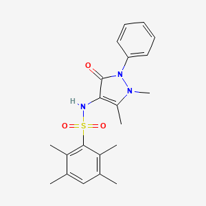 N-(1,5-dimethyl-3-oxo-2-phenylpyrazol-4-yl)-2,3,5,6-tetramethylbenzenesulfonamide