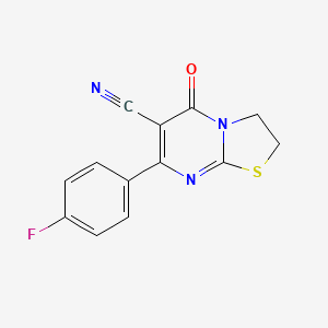 7-(4-fluorophenyl)-5-oxo-2,3-dihydro-5H-[1,3]thiazolo[3,2-a]pyrimidine-6-carbonitrile