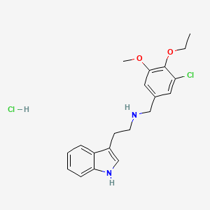 molecular formula C20H24Cl2N2O2 B4219944 N-(3-chloro-4-ethoxy-5-methoxybenzyl)-2-(1H-indol-3-yl)ethanamine hydrochloride 