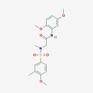 molecular formula C19H24N2O6S B4219948 N-(2,5-dimethoxyphenyl)-N~2~-[(4-methoxy-3-methylphenyl)sulfonyl]-N~2~-methylglycinamide 