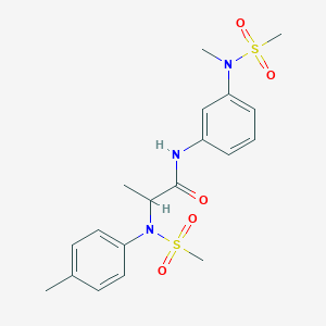 molecular formula C19H25N3O5S2 B4219951 N~1~-{3-[methyl(methylsulfonyl)amino]phenyl}-N~2~-(4-methylphenyl)-N~2~-(methylsulfonyl)alaninamide 