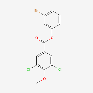 molecular formula C14H9BrCl2O3 B4219976 3-bromophenyl 3,5-dichloro-4-methoxybenzoate 