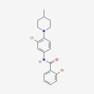 molecular formula C19H20BrClN2O B4220025 2-bromo-N-[3-chloro-4-(4-methylpiperidin-1-yl)phenyl]benzamide 